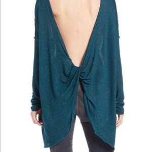 Free People Chasing You Open Twist Back Sweater